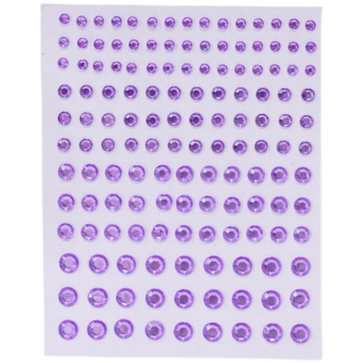 紫色面部舞台泪钻贴纸美甲小饰品