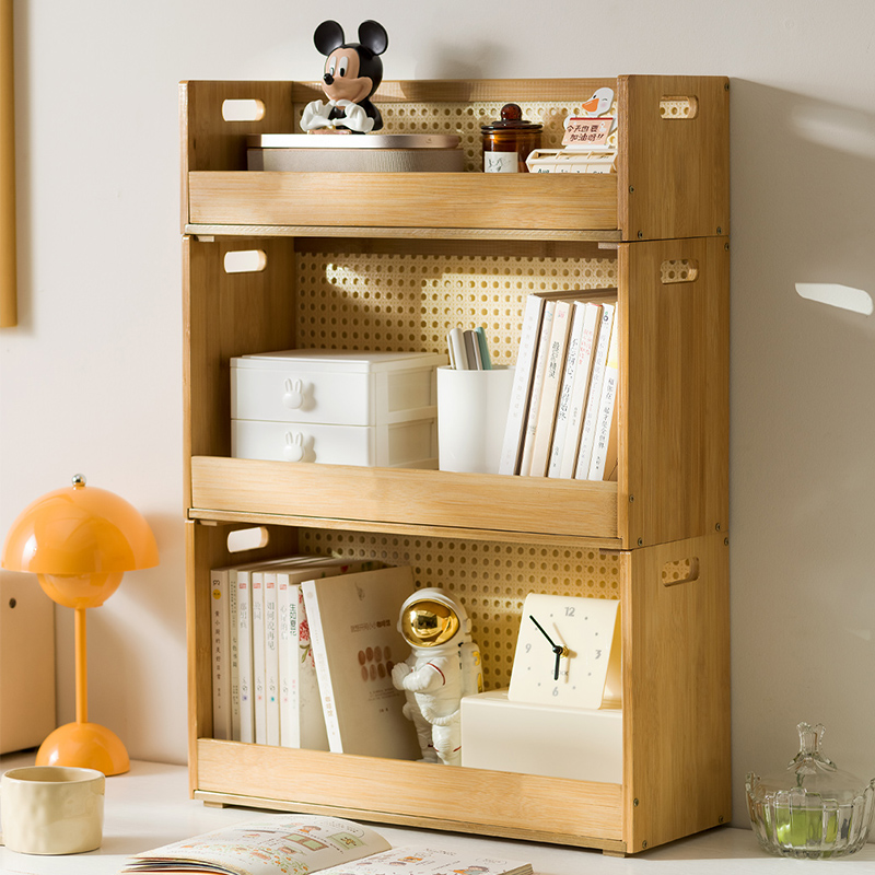 桌面置物架桌上书架办公室工位台面学生宿舍书桌小型收纳盒整理架