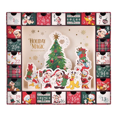 现货2025日本迪士尼米奇圣诞倒数盲盒日历24格糖果巧克力饼干收藏