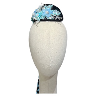 胶州秧歌古典舞蹈钱鼓舞澜水见月圆头饰艺考民间舞伞舞扇子舞发饰