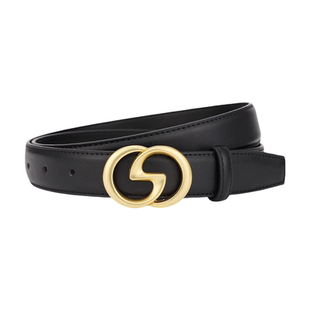 女士皮带2025新款高级感网红腰带真皮百搭复古黑色收腰牛仔裤带潮