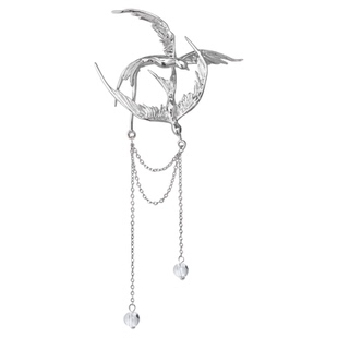 如飞鸟回吻朝露 原创小众胸针高级冷淡西装配饰穿搭新中式配件