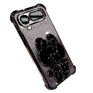 适用华为荣耀Magic8proAir手机壳magic8proAIR网红女LDY-AN00可爱兔耳镜子支架Magic8proAir防摔软壳全包镜头