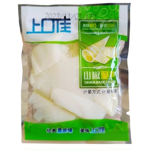 上口佳山椒脆笋脆笋片泡椒竹笋尖笋条笋干开袋即食小竹笋零食酸笋