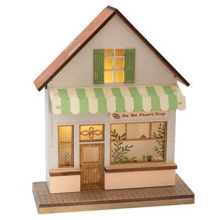 阿楹 卡通发光房屋别墅客厅摆件创意惊喜礼物女迷你盲盒微观造景