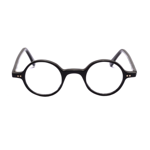 意大利进口圆框黑框圆形板材眼镜架梁文道窦文涛胡适贝聿铭眼镜