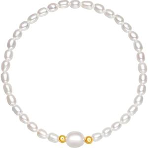 周六福18K金珍珠手串女流莹优雅精致时尚小米珠送女友节日礼物