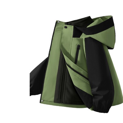 棉致男童外套春秋款2025新款可拆卸防水衣服三合一冲锋儿童风衣男