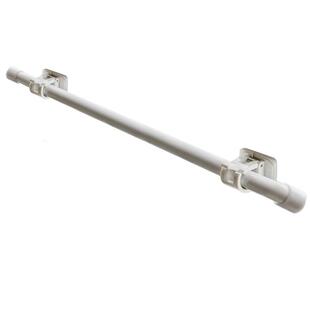 伸缩杆免打孔小超细门帘窗帘杆单杆子厨房半帘浴室粘贴夹杆罗马杆