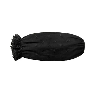 白色袖套长款棉双层蕾丝女秋冬季羽绒服防污黑色袖头办公成人套袖