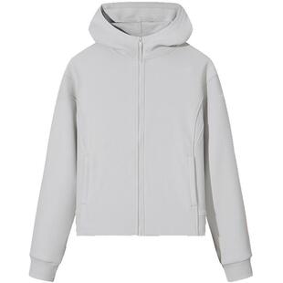 安踏肌理感休闲外套女士春夏季加绒开衫卫衣运动上衣162547707N