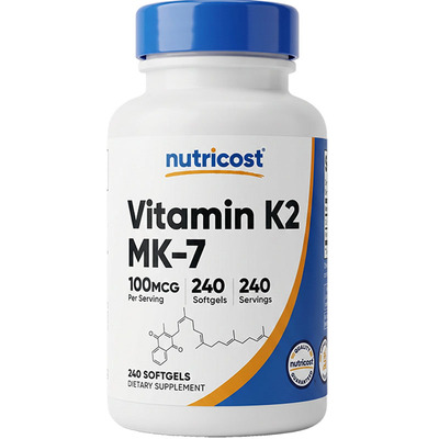 Nutricost维生素K2胶囊MK-7钙入骨100mcg高含量240粒