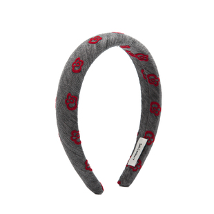 Sei Carina Y灰色花朵植绒发箍女不勒头高颅顶秋冬新款头箍头饰