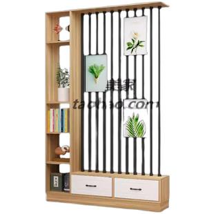 轻奢2023新款现代简约入户门屏风隔断遮挡客厅双面装饰玄关置物架