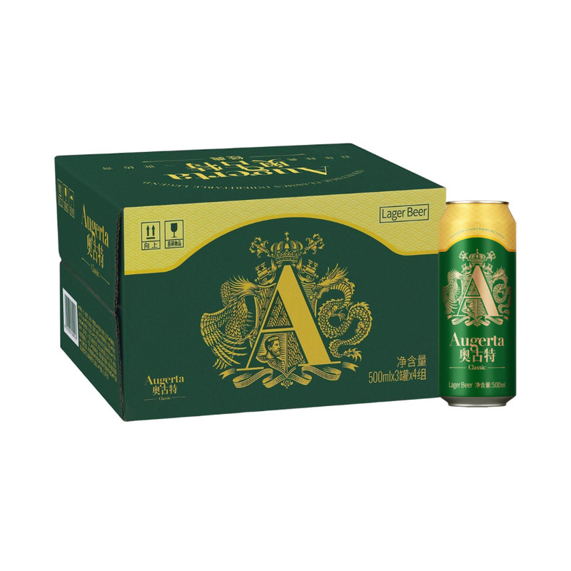 青岛啤酒奥古特易拉罐500ml*12罐