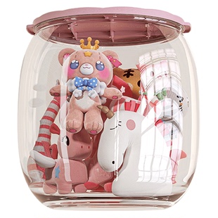 娃娃收纳桶毛绒玩偶布储物凳装儿童玩具大容量公仔整理箱神器透明