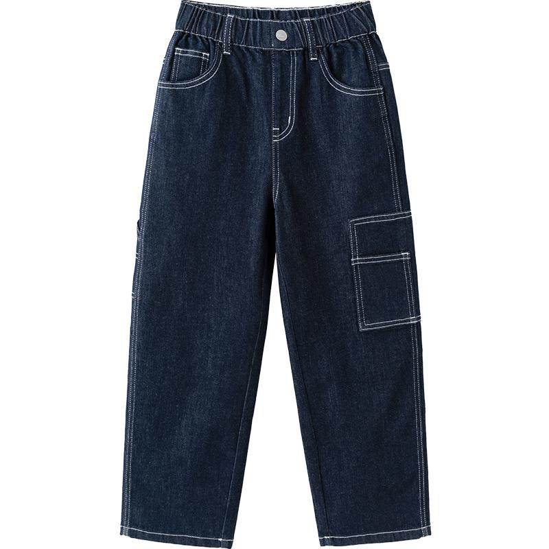巴拉巴拉童装男童长裤儿童裤子2025新款春秋工装牛仔裤复古潮休闲