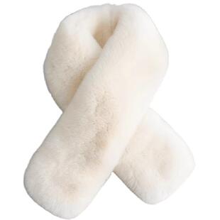 冬季獭兔毛围巾女双面毛绒韩版百搭保暖整皮吸扣皮草交叉懒兔围脖