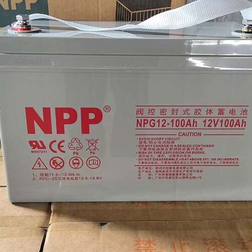 NPP耐普胶体蓄电池12V200Ah免维护NPG12100AH太阳能储能电池65ah