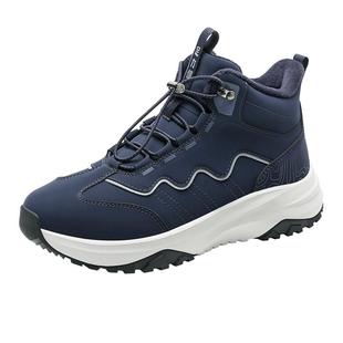 足力健旗舰店2025年冬季老年加厚保暖鞋时尚运动鞋软底防滑休闲鞋