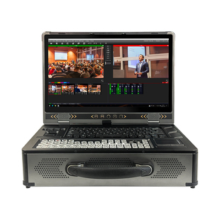 嘉视影9800plus导播台切换台直播一体机微课慕课录制农产品高清4K虚拟演播室绿幕抠像抖音快手多平台机位