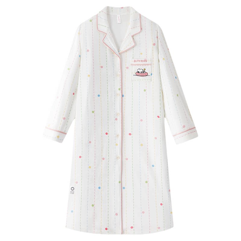 BE史努比海岛绒睡裙女冬新品