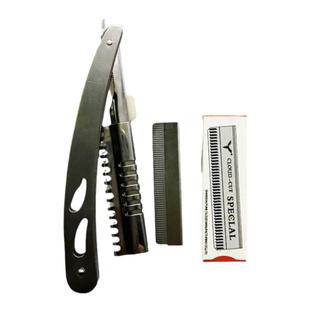 包邮不锈钢H单面刀片刀架克劳德单面刀片刀架剃刀刮胡修眉刀刮眉