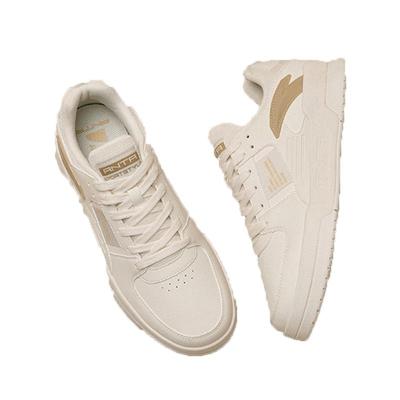 安踏男鞋秋季皮面防水白色正品