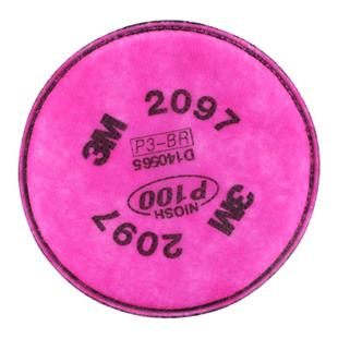 3M2097CN活性炭过滤棉P100滤芯防金属烟煤矿防粉尘工业电焊烟异味