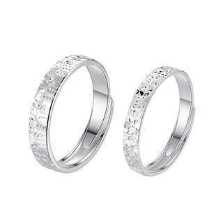 碎冰冰情侣戒指999纯银一对足银对戒轻奢小众设计2025新款送女友