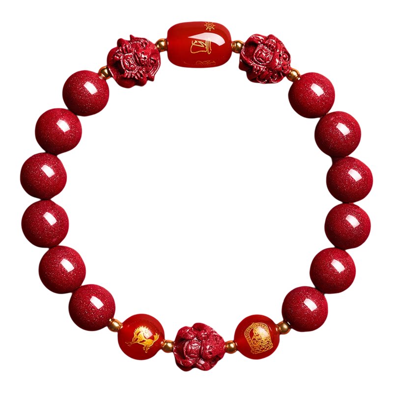 普陀山新天然朱砂手串正品官方