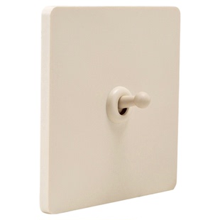 PIALT普田 白杆+奶油风 拨杆开关适合可可蛋奶/春雨开关插座