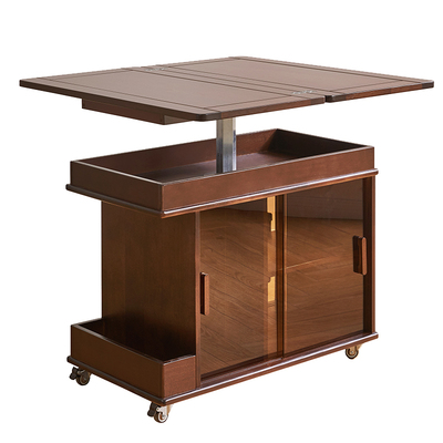 实木升降折叠茶几沙发边柜小户型家用边几客厅可移动式茶几小推车