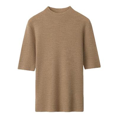 无缝鱼骨纹精纺扬子纱羊毛针织衫