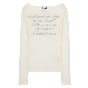 eihey诶嘿春季韩系显瘦长袖T恤性感纯欲修身显瘦轻亚字母印花上衣