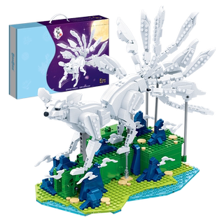 正品清仓邦宝电动天狐桌面摆件模型儿童成人拼装积木玩具生日礼物