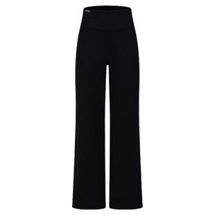 SIINSIIN直筒裤女2025新冬款休闲裤黑色阔腿裤子瑜伽裤运动裤加绒