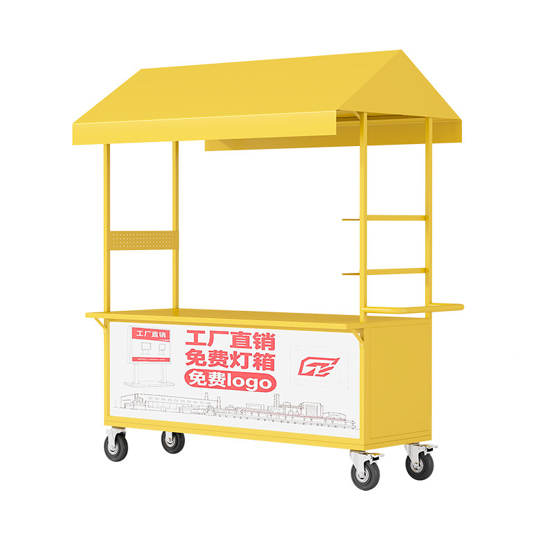 铁艺摆摊车带灯箱夜市可移动餐车餐车/摆摊车/小吃车