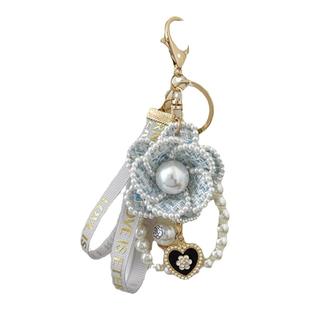 可爱山茶花钥匙扣车钥匙扣包包挂件手机挂件链条车载挂件装饰用品