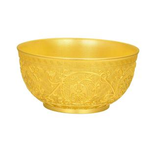 【高端定制】周大生国家宝藏黄金工艺品美满如意碗摆件理财投资金