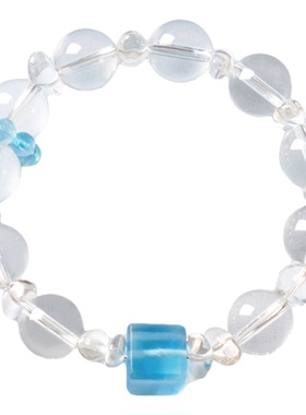 天然白水晶手串海蓝宝手串手链
