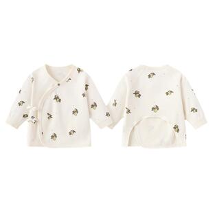 babylove【安心柔】新生儿半背衣春秋纯棉宝宝上衣梨乐融融