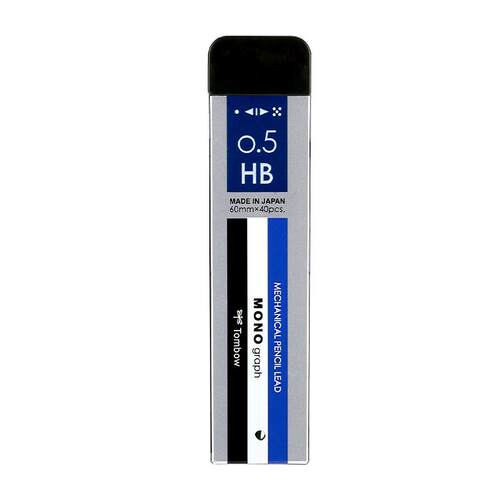 日本tombow蜻蜓铅芯0.3/0.5mm自动铅笔替芯 R5-MG 活动铅笔芯不易断学生用替芯黑色铅芯HB/2B/B 一年级二年级