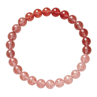 宫里上新草莓晶手串女生天然正品粉色水晶手链精致高级感生日礼物