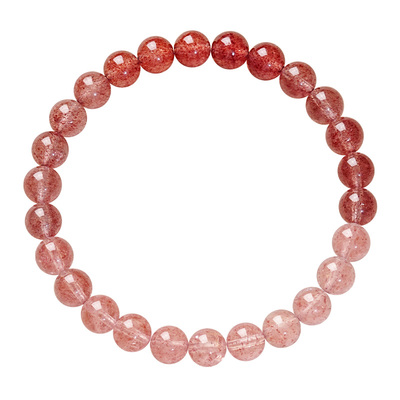 宫里上新草莓晶手链天然粉水晶
