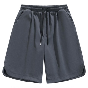 男士速干短裤男款夏季休闲宽松半截裤男薄款冰丝裤马裤六分裤中裤