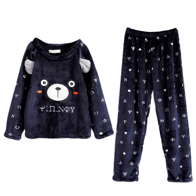 睡衣加厚儿童珊瑚绒男孩套头