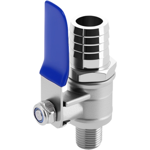 304迷你内丝外丝宝塔球阀不锈钢1/2/3/4分水软管开关阀门皮接快插