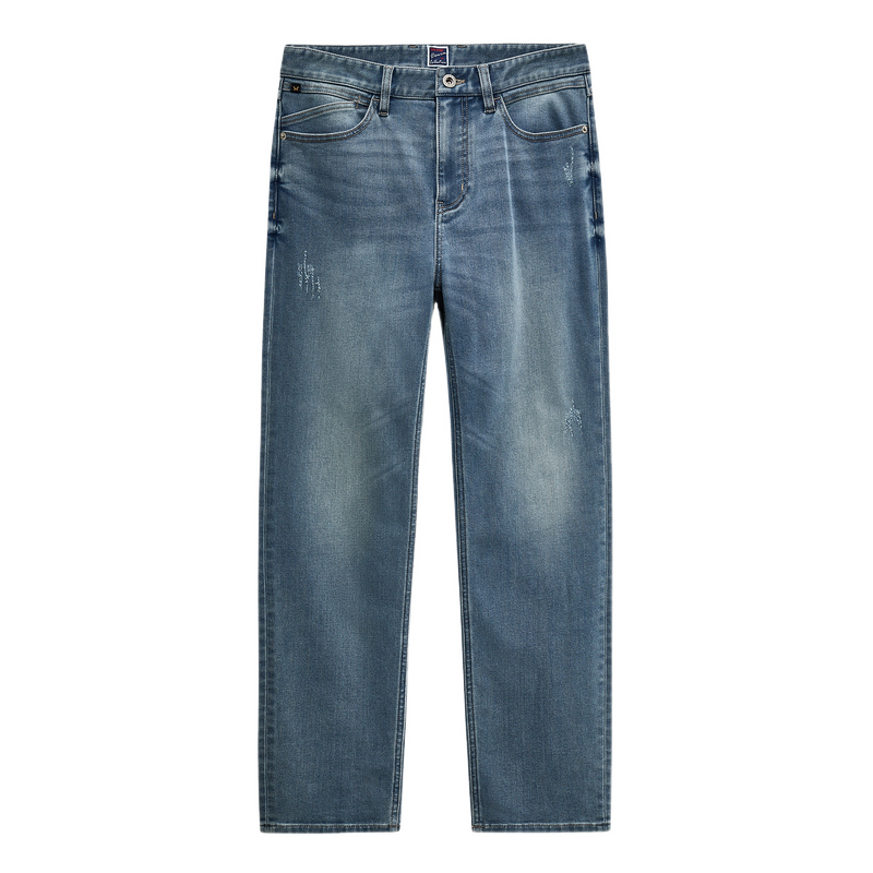 九牧王透汽直筒牛仔裤明星同款