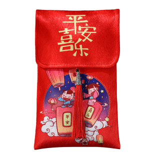 红包封2026新款创意斜挎挂绳利是封个性生日满月布艺万元红包布袋
